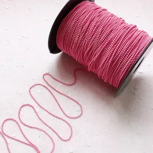1.2mm Color Bead Chain / Metal Ballchain / Key Chain / Necklace Chain (2 Meters / Pink) Bottle Caps Luggage Tag Key Holder Key Fob A024