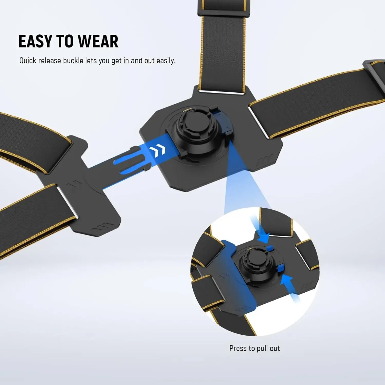 Adjustable Chest Mount for Action Camera & Phone Hands Free Strap for Gopro Dji Osmo Iphone
