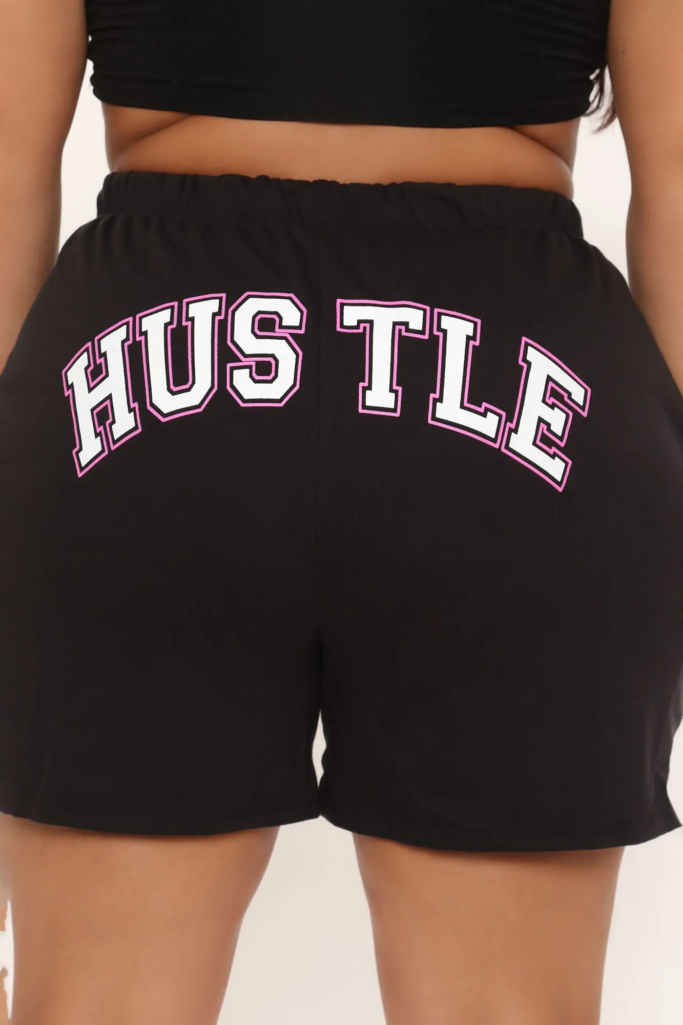 Always Hustlin' Slouchy Sweatshort - Black