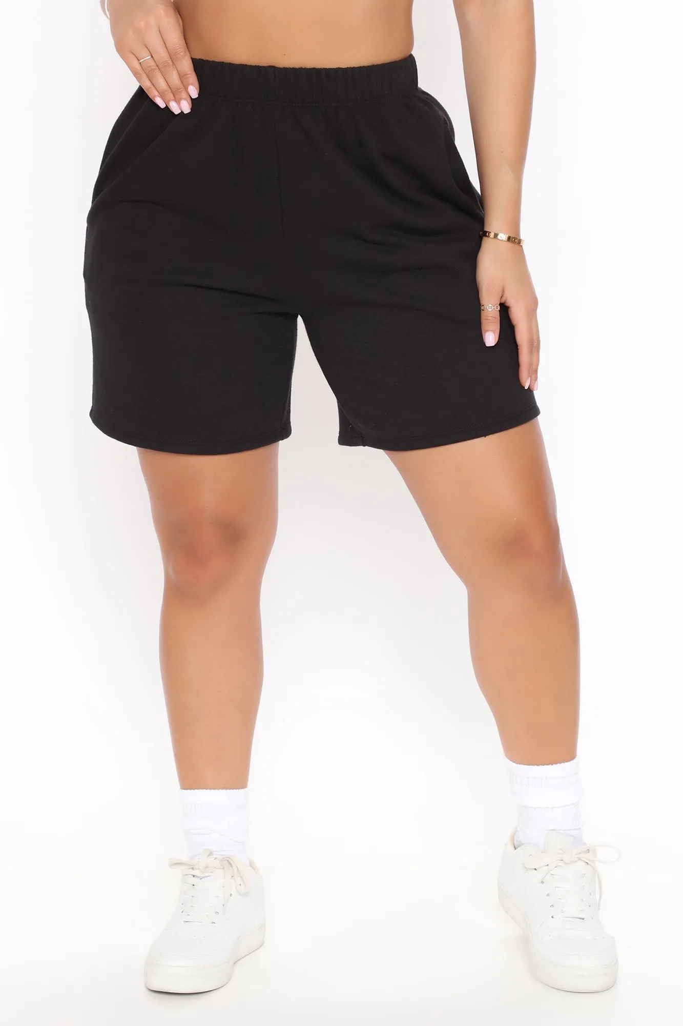 Always Hustlin' Slouchy Sweatshort - Black