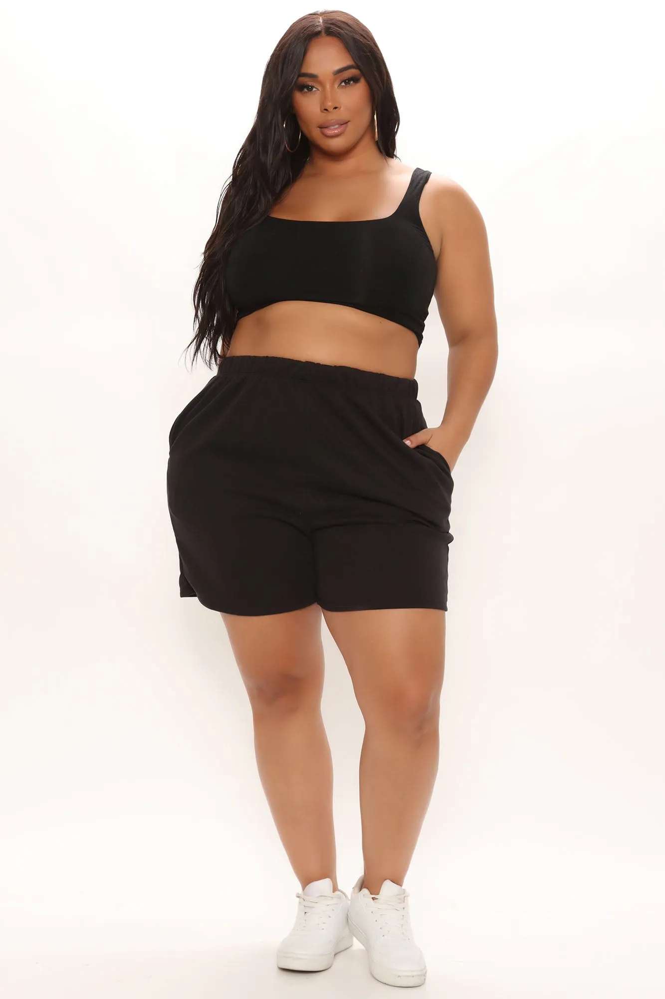 Always Hustlin' Slouchy Sweatshort - Black