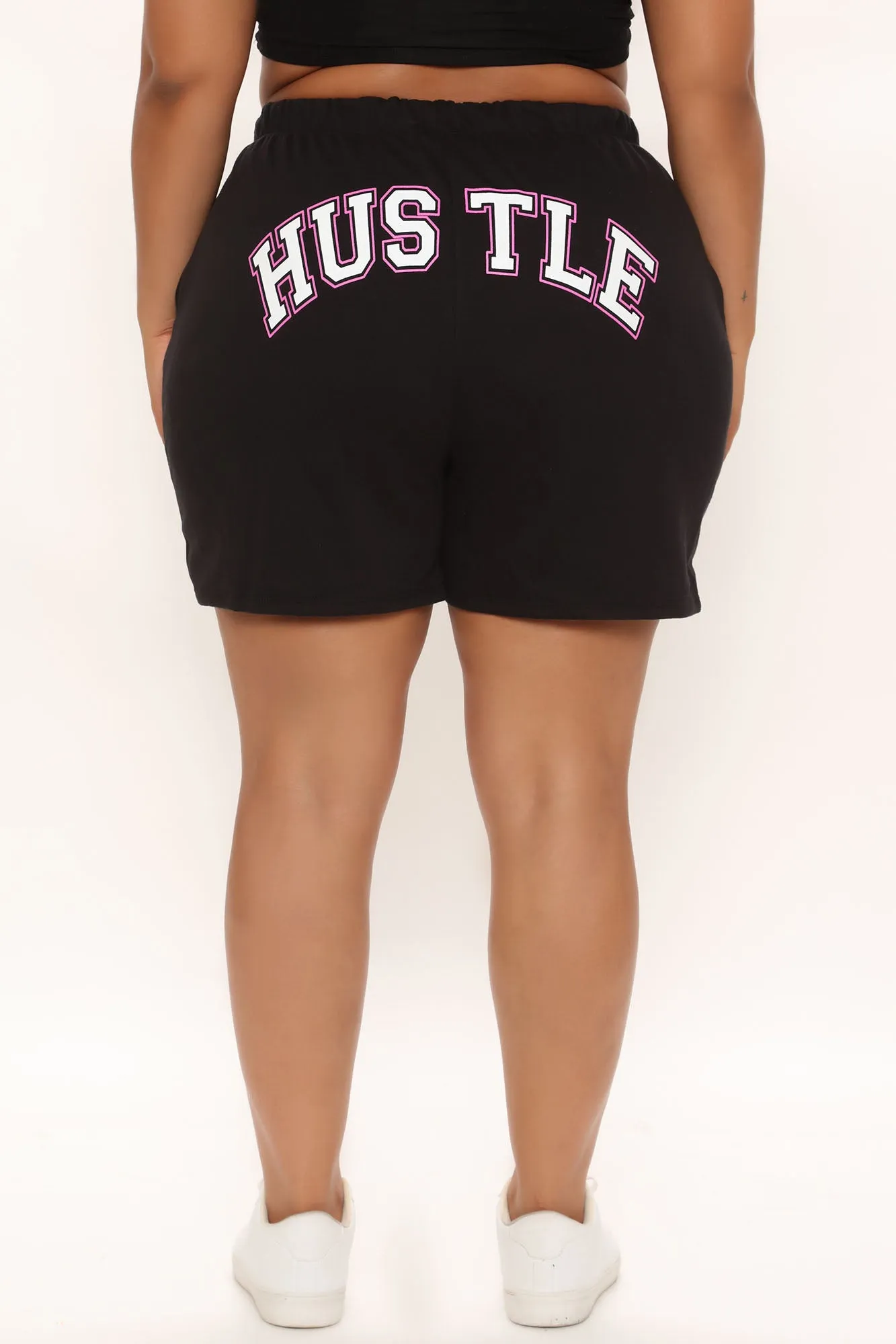 Always Hustlin' Slouchy Sweatshort - Black