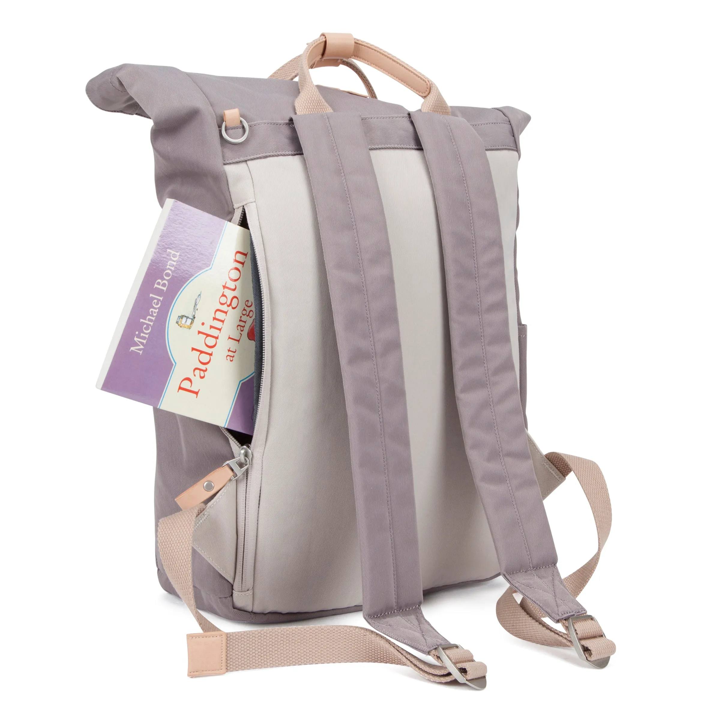 Canary Wharf Backpack - Grey with Cream