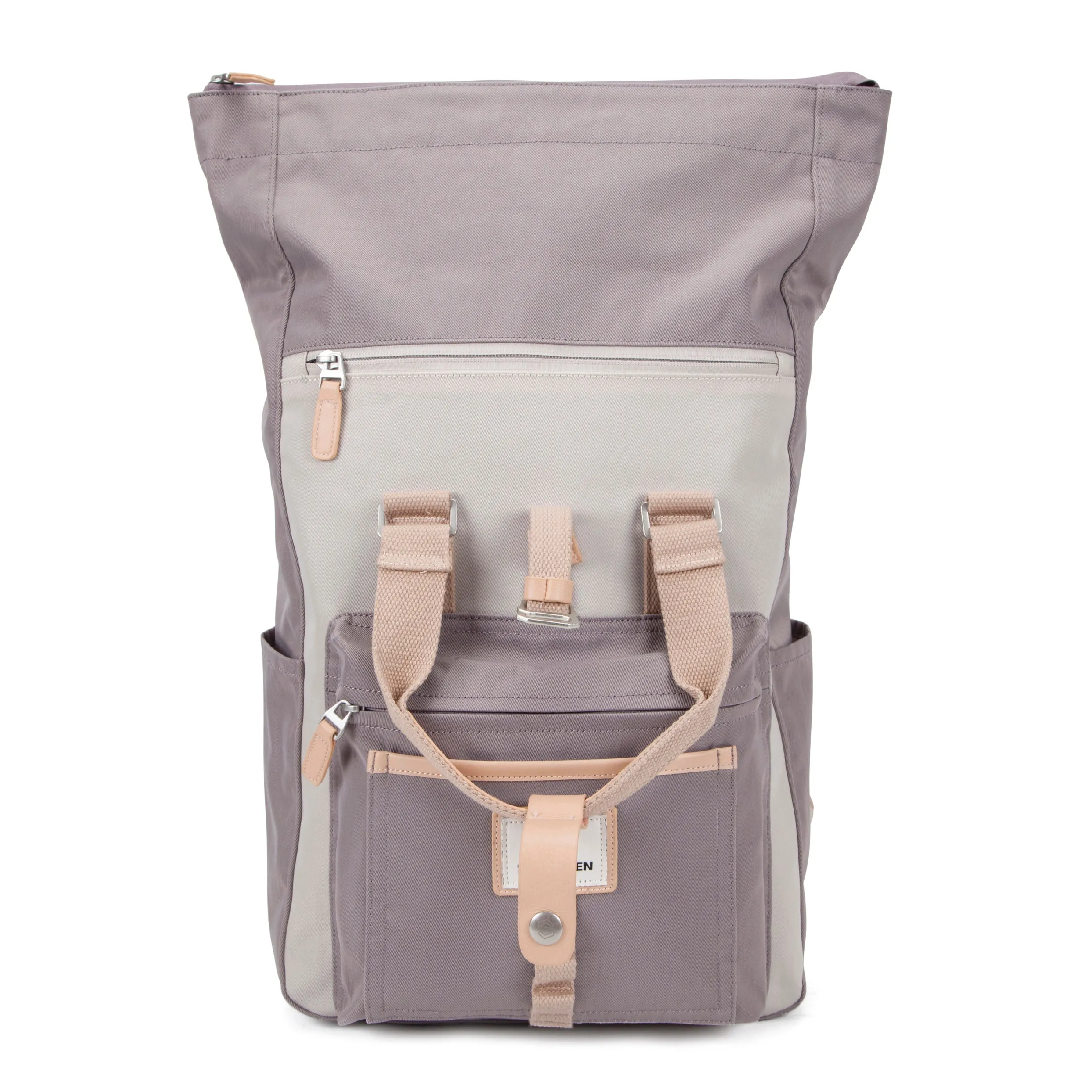 Canary Wharf Backpack - Grey with Cream