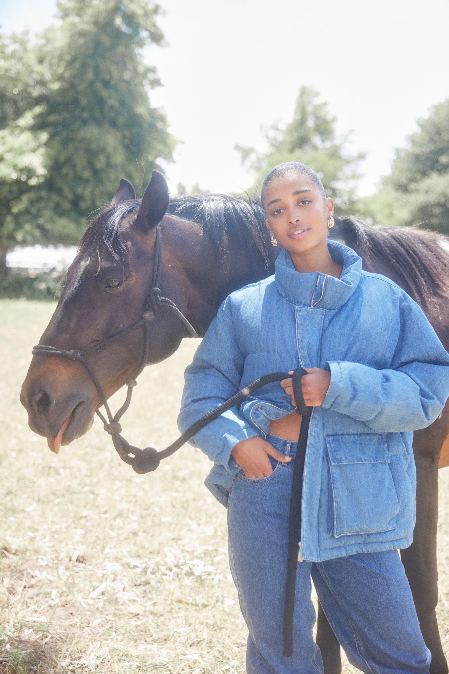 Denim Puffer - Denim Blue *Arriving late May