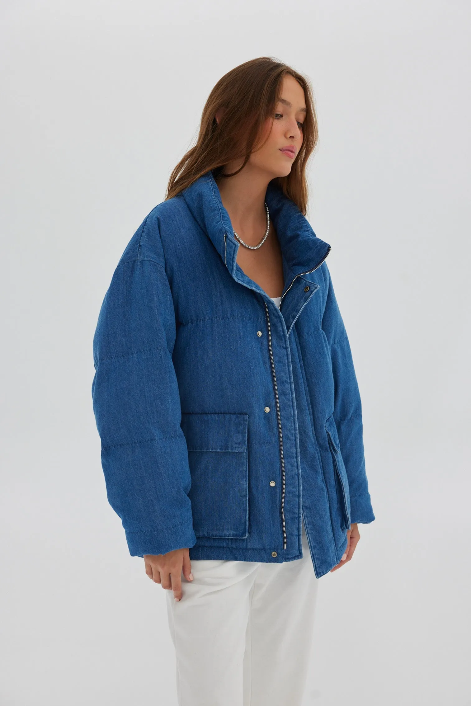 Denim Puffer - Denim Blue *Arriving late May
