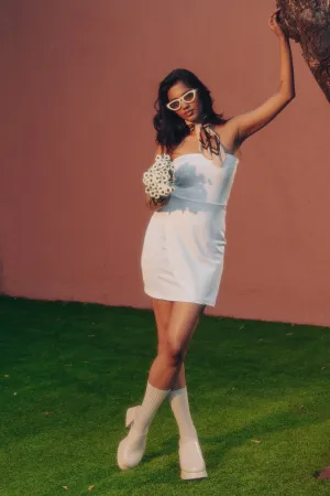 Flap Over White Dress