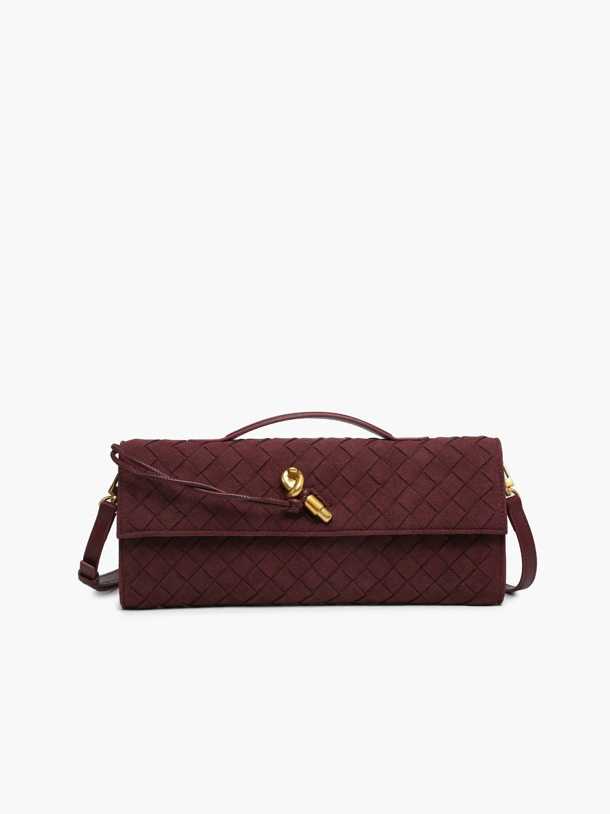 Flap Sude Clutch Tas