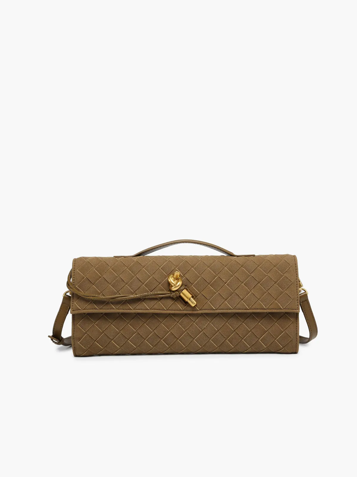 Flap Sude Clutch Tas