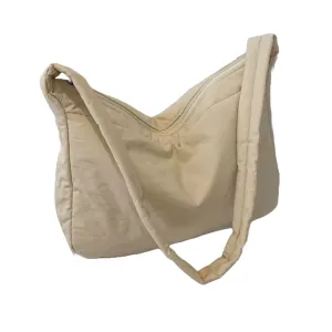 FLOOF Large Nylon Square Bag in Beige