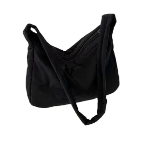 FLOOF Large Nylon Square Bag in Black