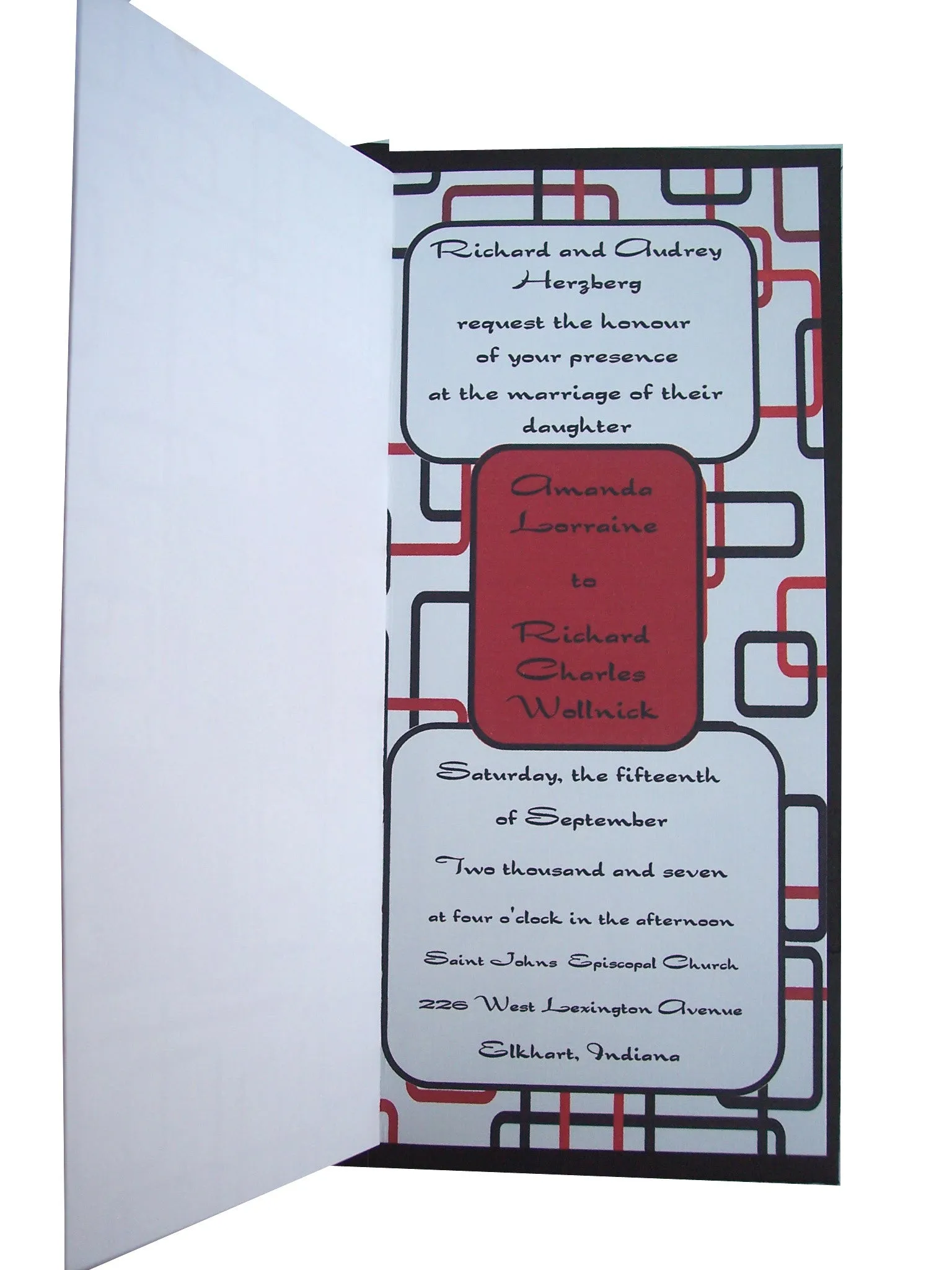 Geometric Booklet Wedding Invite