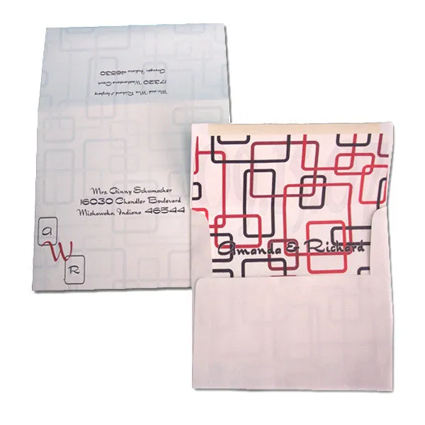 Geometric Booklet Wedding Invite