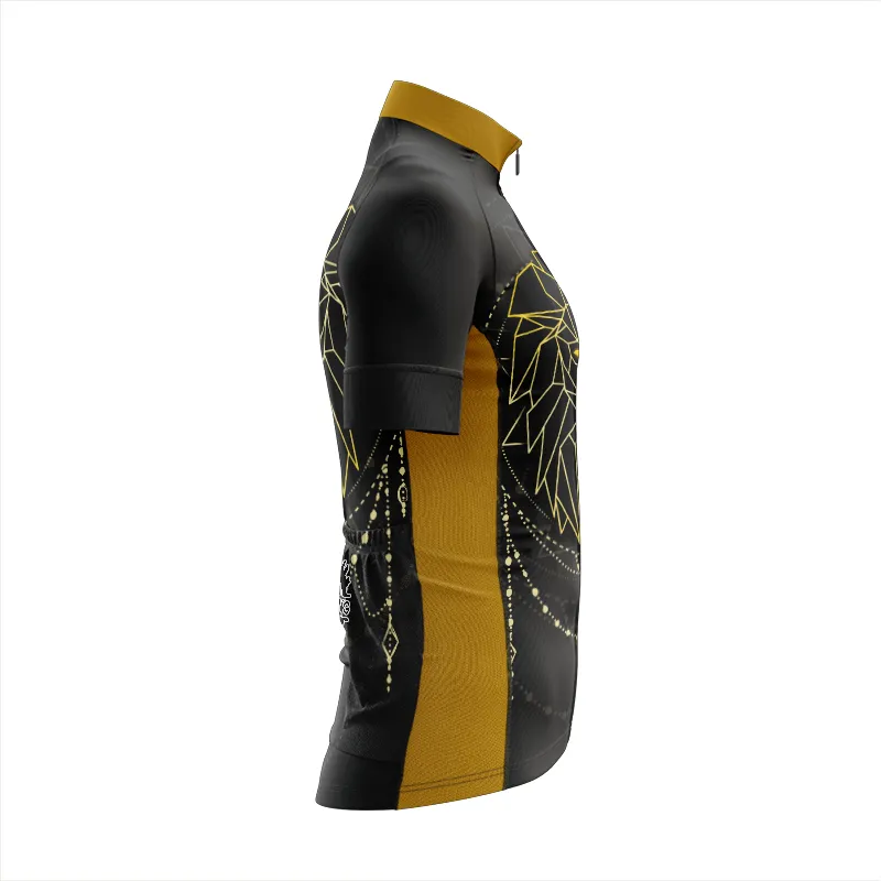Geometric Lion Short Sleeve Cycling Jersey