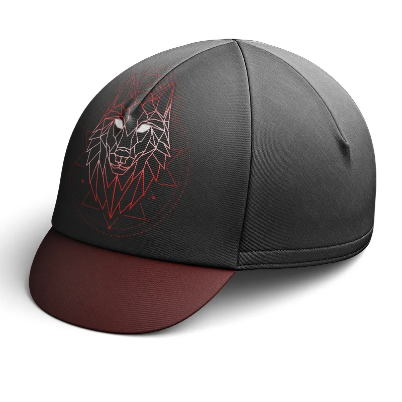 Geometric Wolf Cycling Cap