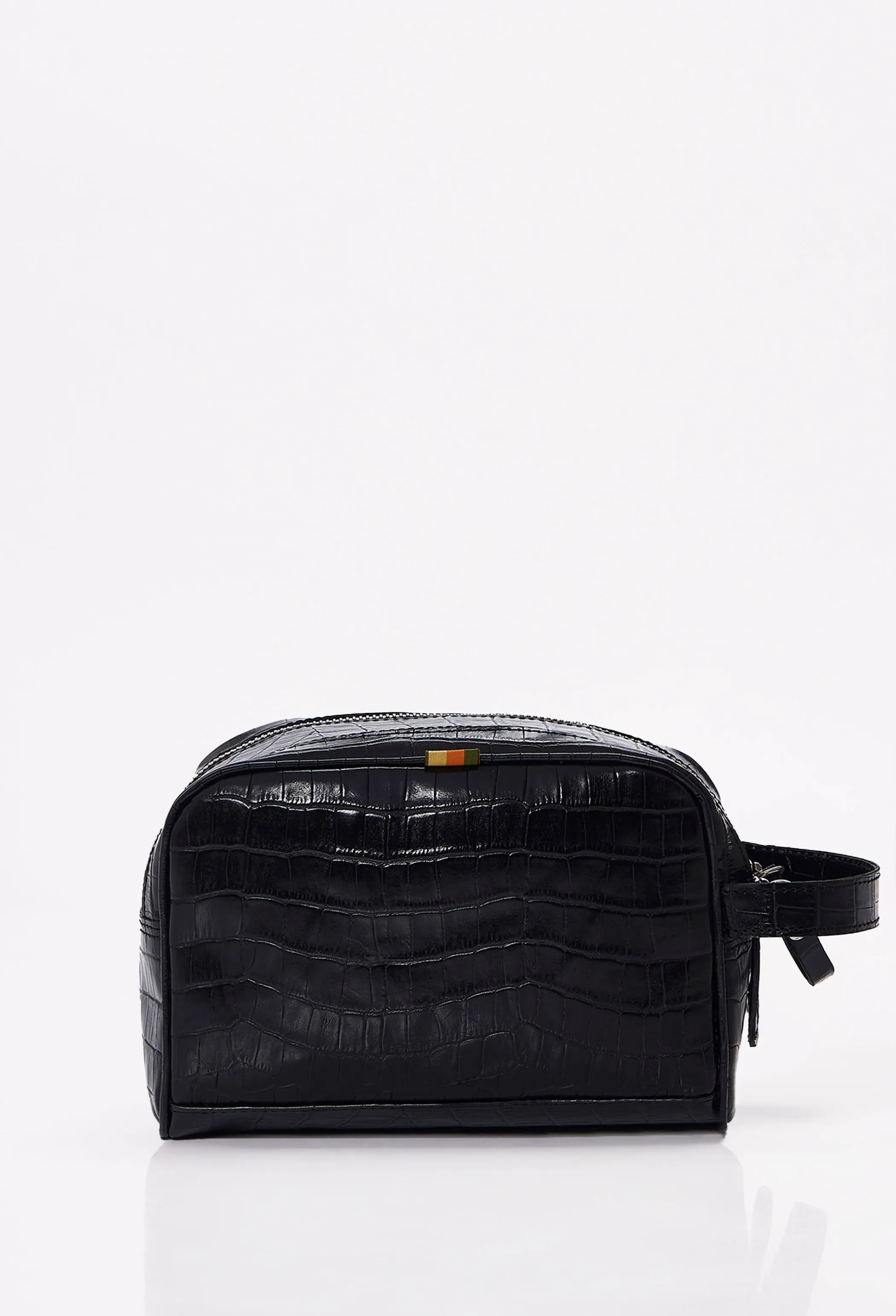 Premium Leather Zippered Toiletry Bag - Stylish and Durable Travel Organizer for Toiletries and Accessories