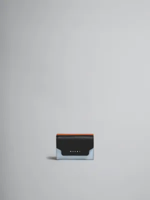 Marni Leather Trifold Wallet - Blue/Black/orange