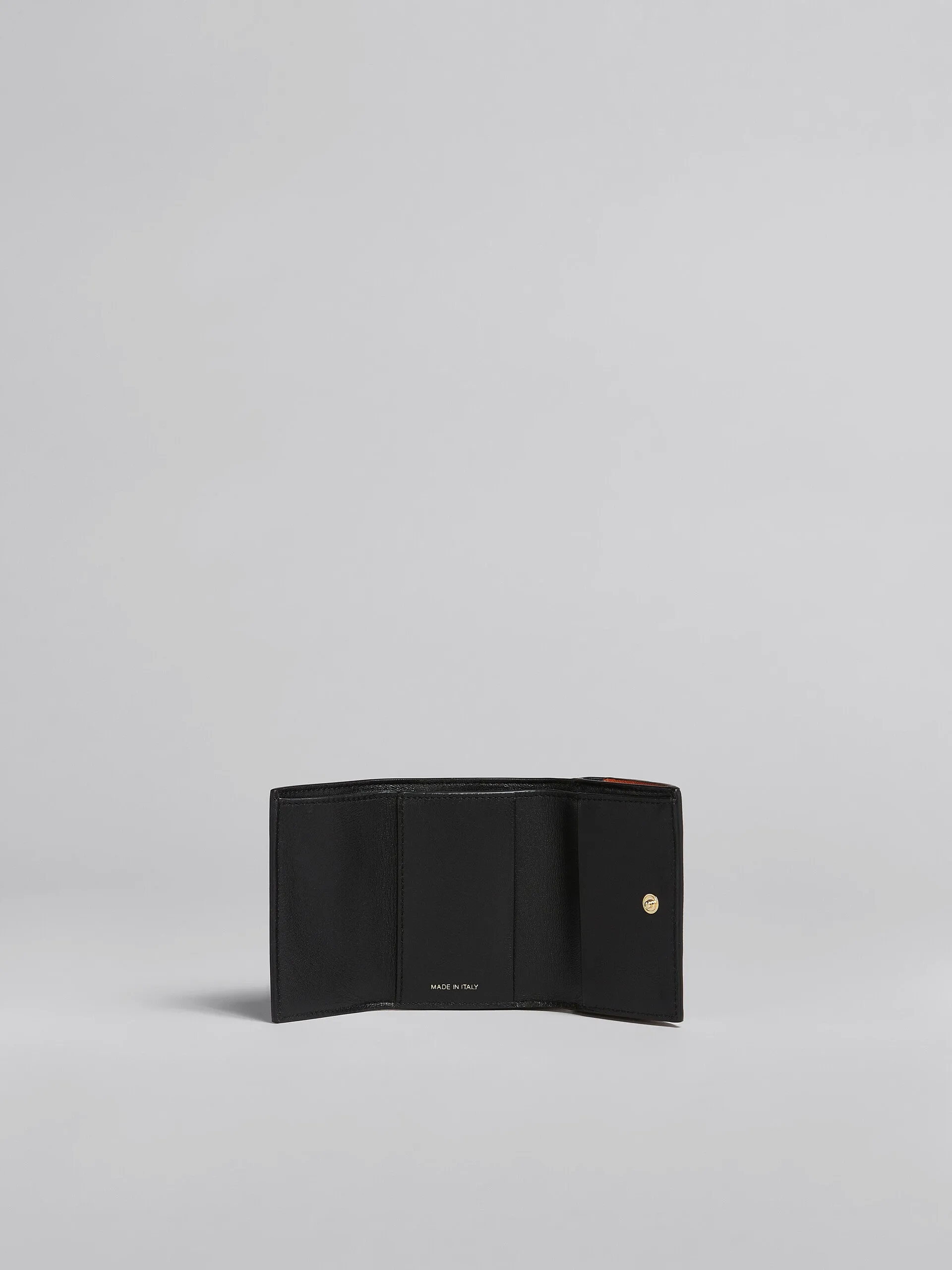 Marni Leather Trifold Wallet - Blue/Black/orange
