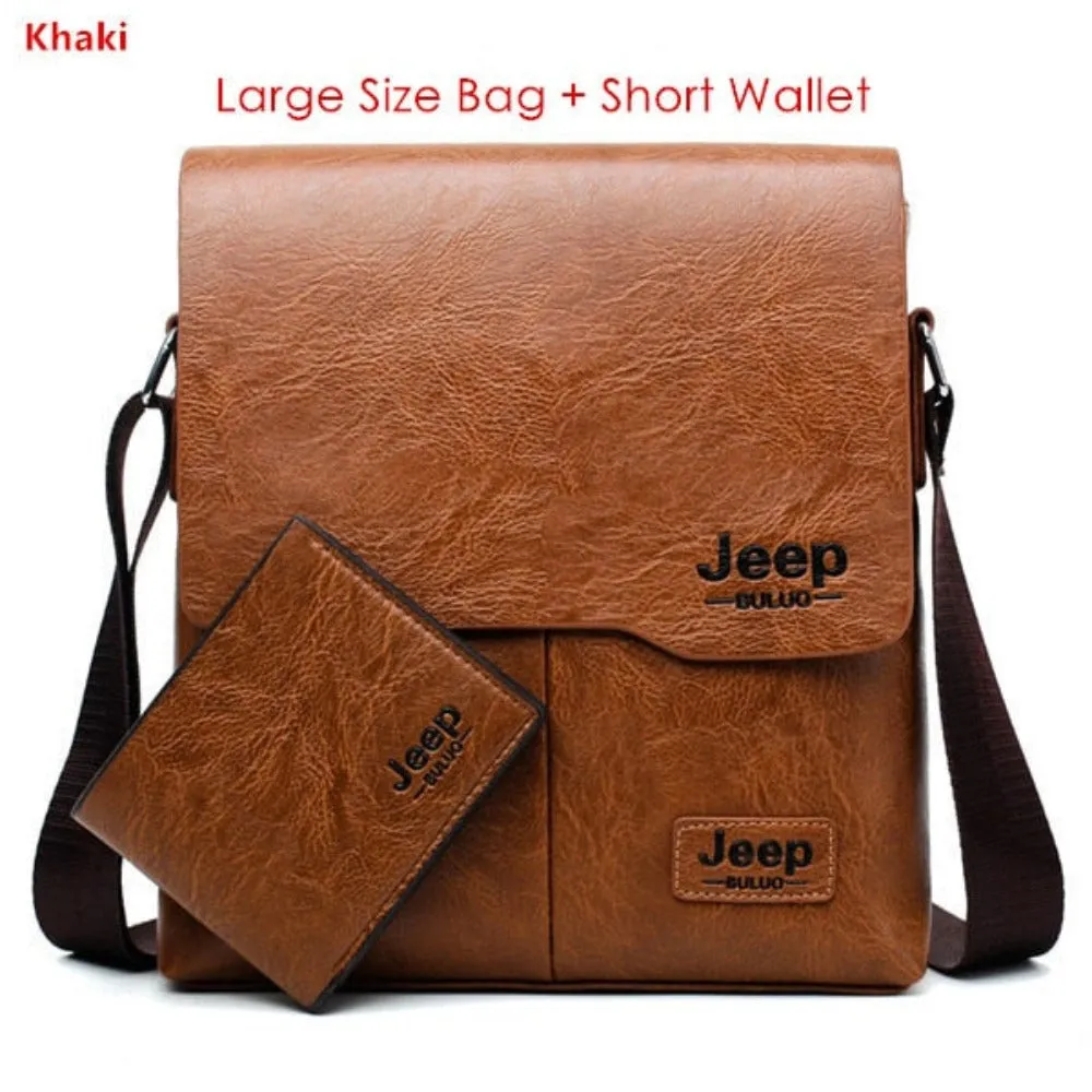 men's messenger handbags leather shoulder officework travel handbag ✈️ free.shipping