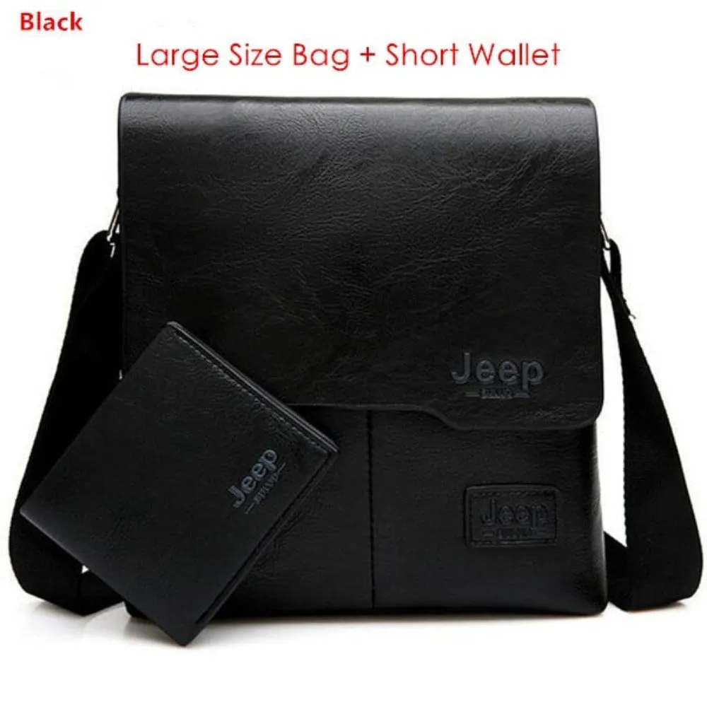 men's messenger handbags leather shoulder officework travel handbag ✈️ free.shipping