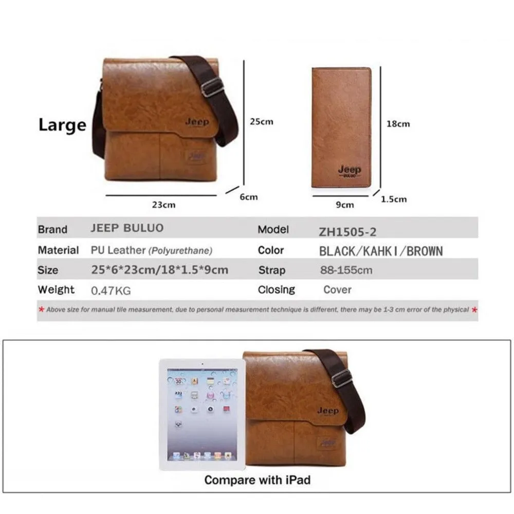 men's messenger handbags leather shoulder officework travel handbag ✈️ free.shipping