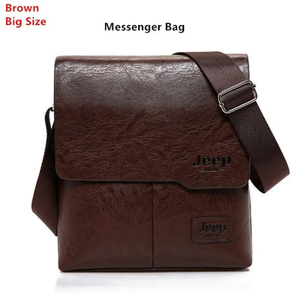 men's messenger handbags leather shoulder officework travel handbag ✈️ free.shipping