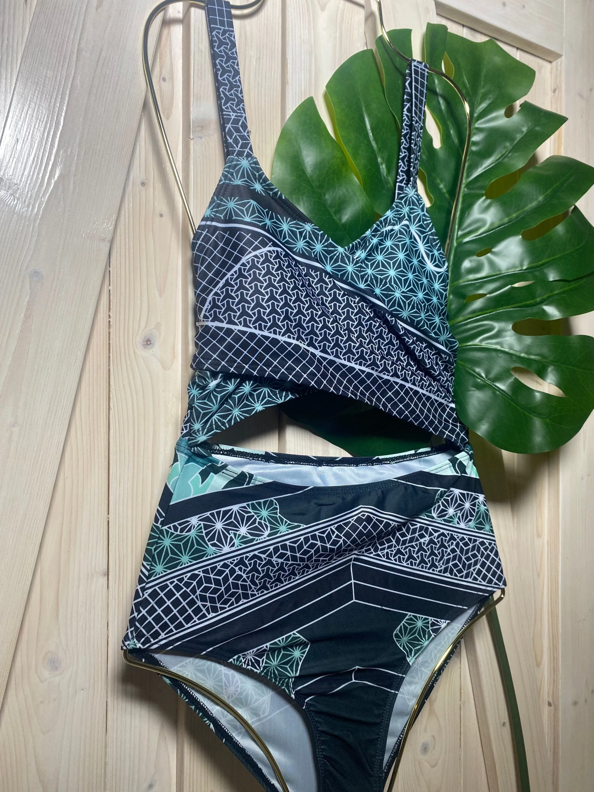 NEW 3 style petite swimsuit Teal Mist 2 / Emerald Mist 1 - shoulder swim or Black Jade longsleeve rashguard regal resort cruise coordinates