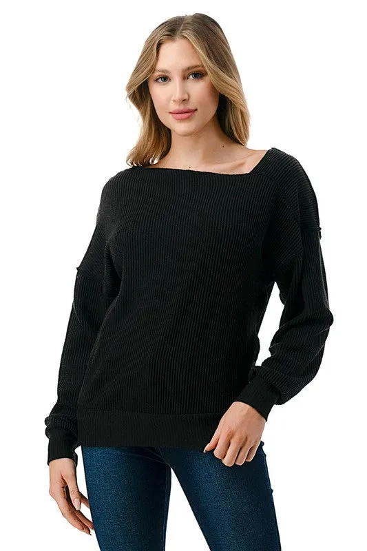 Slouchy One Shoulder Top