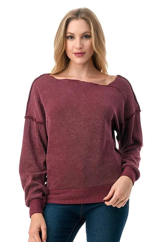 Slouchy One Shoulder Top