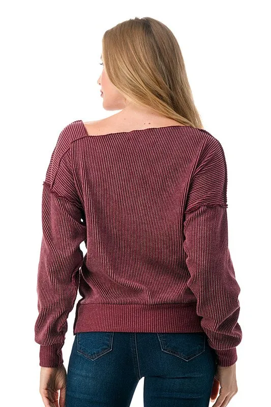 Slouchy One Shoulder Top