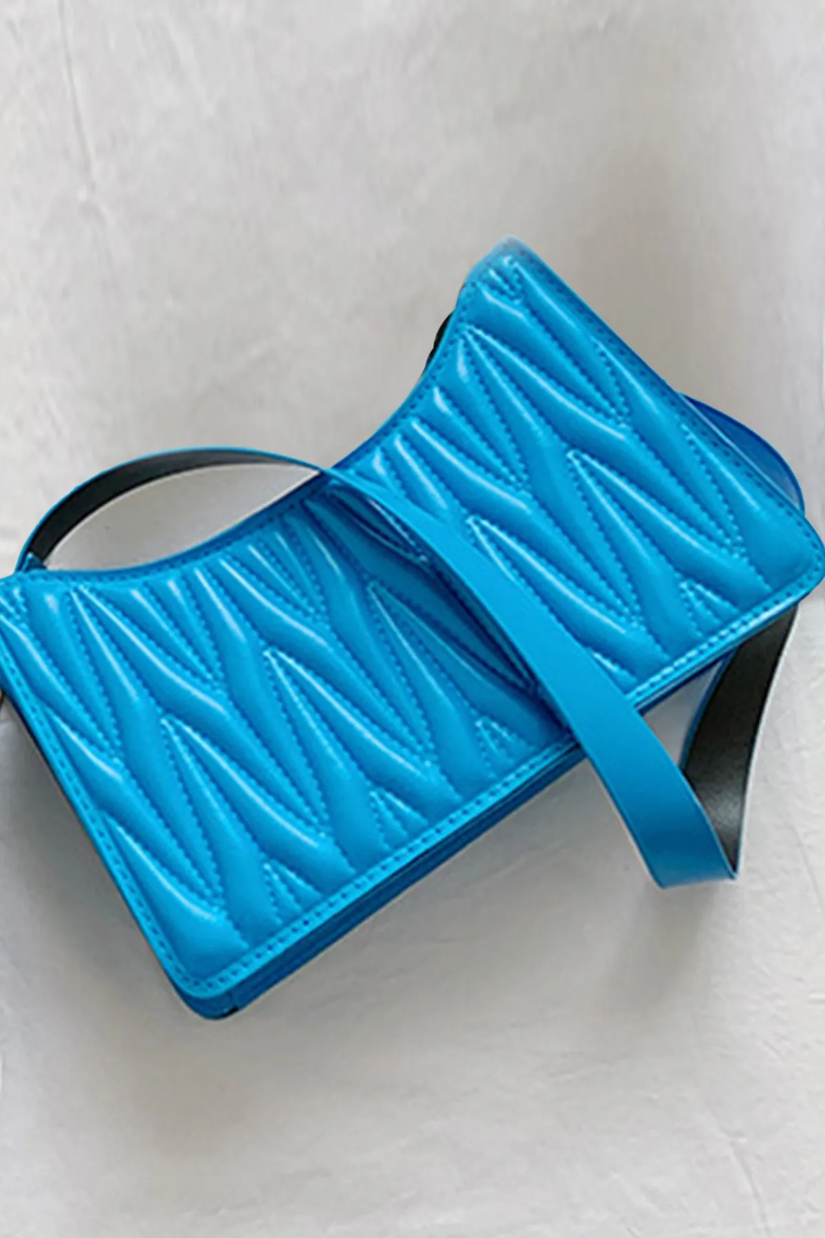Turquoise Pleated Handbag - P22 - WHB0003