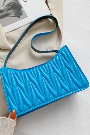 Turquoise Pleated Handbag - P22 - WHB0003