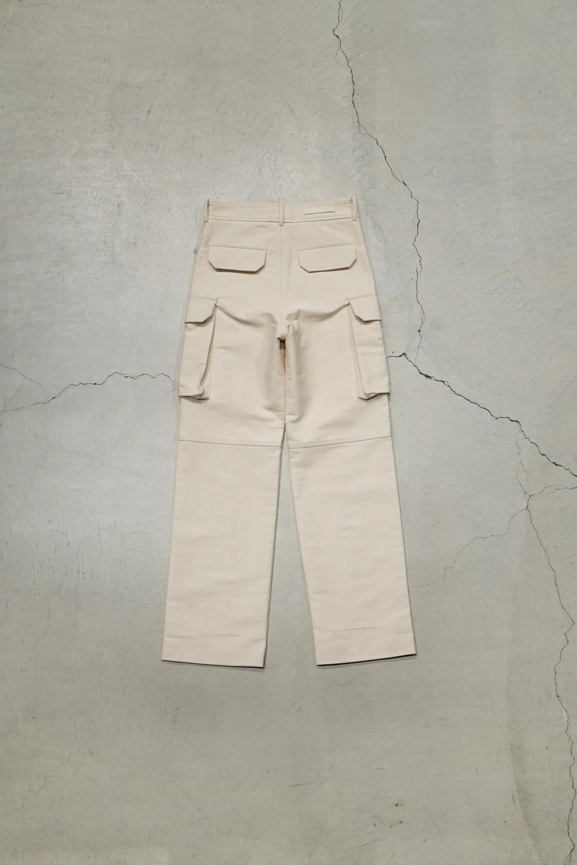 UNIFORME STITCH-DETAIL FLAP-POCKET TROUSERS