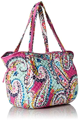 Vera Bradley Iconic Glenna Tote, Signature Cotton, Wildflower Paisley