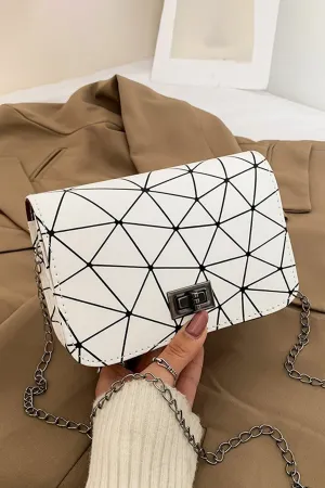 White Wild Crack Printing All-Match Bag - A23 - WHB0016
