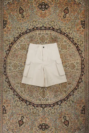 WIDE STITCH-DETAIL FLAP-POCKET SHORTS